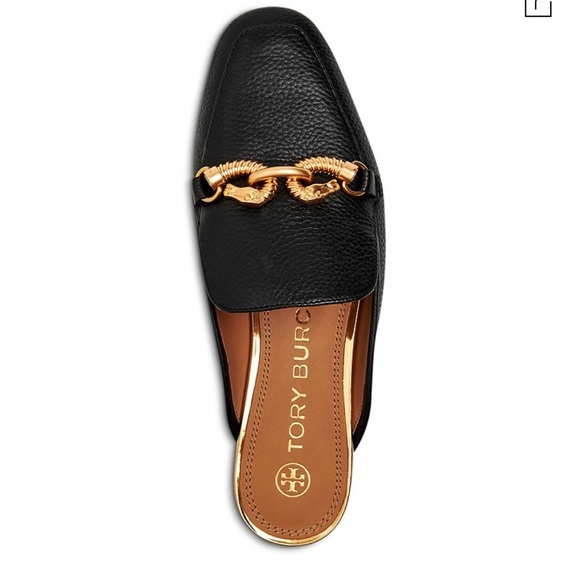Tory Burch Shoes - Tory Burch🍁Jessa Embellished Pebbled leather mules perfect black size 9.5